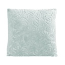 Domború levélmintás díszpárna, 40x40 cm, menta - GIVRE