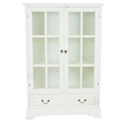 Dupla üvegajtós tálalószekrény 3 polccal - SWAN