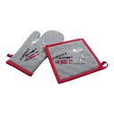 Edényfogó kesztyű és alátét, BBQ mintás - CHEF