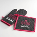 Edényfogó kesztyű és alátét, csillagos - PINK STAR