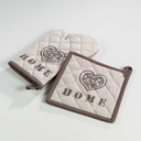 Edényfogó kesztyű és alátét, home felirattal - ESPRIT D'ANTAN