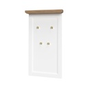 Előszoba panel, 4 akasztóval, fehér-diófa - ALABAMA