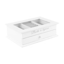 Ékszertartó doboz, törtfehér - MON TRESOR