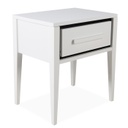 Éjjeliszekrény, fiókkal, fehér-fekete - BICOLORE