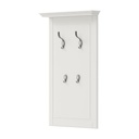 Előszoba panel, 4 akasztóval, fehér - PERCE NEIGE