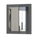 Előszobai falitükör, 76x83 cm, LED világítással, antracit - BISE