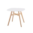 Étkezőasztal, 80x80 cm, fehér-fa - PIERETTE