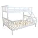 Emeletes ágykeret, részekre szedhető, 90/140x200 cm, fehér - PALACE