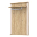 Előszoba panel, 5 akasztóval és polccal, krémszínű-tölgy - LA CHESNAIS