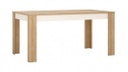 Étkezőasztal, bővíthető, 160x76,5 cm, fehér-tölgy - ARIZONA