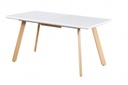 Étkezőasztal, bővíthető, 160x80 cm, fehér - VIKING