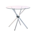 Étkezőasztal, üveg, korómozott lábbal - EDELYNE