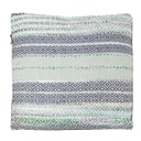 Etno mintás díszpárna, világoszöld csíkokkal, 45x45 cm, menta-szürke - GRASSE