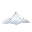 Exkluzív függesztett mennyezeti lámpa, M-es méretű, ívelt, fehér   - PIGEON