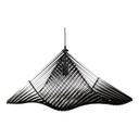 Exkluzív függesztett mennyezeti lámpa, S-es méretű, ívelt, fekete - PIGEON