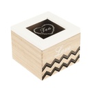 Fa teadoboz üvegtetővel, 10 cm - NORDIQUE