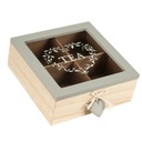 Fa teadoboz üvegtetővel - FJORD