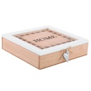 Fa teadoboz, 4 fakkos, Home felirattal - TEA TIME