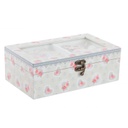 Fa varrósdoboz virágos - CHERIE