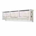 Fali akasztó 3 fonott kosárral - WHITE ANGEL