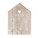 Fali kulcstartó fehér kulcs mintával - KEYS