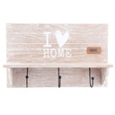 Fali dekorpolc 3 akasztóval - JUDIT