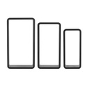 Fali dekorpolc szett 3 db-os, fekete - ORTHOGONIUS