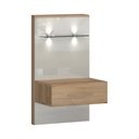Fali éjjeliszekrény, jobbos, törtfehér-diófa - ALIZE