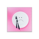 Falikép 30x30 cm, tányér - I'M WAITING