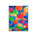 Falikép 30x40 cm, esernyők - PLUIE DE JOIE