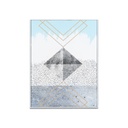 Falikép 30x40 cm, geometrikus - LA MONTAGNE VOUS GAGNE