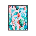 Falikép 30x40 cm, kaktuszos - FANTAISIE CACTUSIENNE