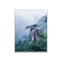 Falikép 30x40 cm, sziklás táj, fehér kerettel - SEUL AU MONDE