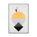 Falikép 40x60 cm, absztrakt szarvasos - YELLOW DREAM