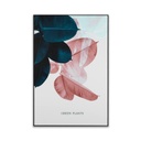 Falikép 40x60 cm, ficus - GREEN AND PINK