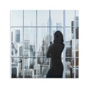 Falikép 90x90 cm, nőalak és városkép - URBAN VUE