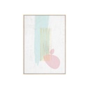 Falikép, abszrakt csíkokkal, 50x70 cm, világoskék - STRATUS