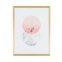 Falikép, körök, 30x40 cm, rózsaszín - CERCLES