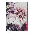 Falikép, virágokkal, 50x70, lila-púderrózsaszín  - DAHLIA