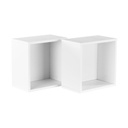 Falipolc szett, 2 db, fehér - CAMILLE