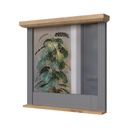 Falitükör, 84x79 cm, szürke-diófa - MISSISSIPPI