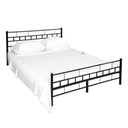 Fém ágykeret, 140x200 cm, fekete - CITY