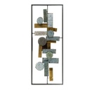 Fém fali dekoráció absztrakt, sötét - CUBISME
