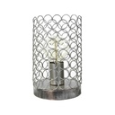 Fém asztali lámpa, ezüst - TOILE