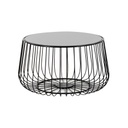 Fém dohányzóasztal 34,5 cm, fekete - ONYX