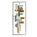 Fém fali dekoráció absztrakt, világos - CUBISME