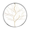 Fém fali dekoráció, faágak, 66 cm, arany-fekete - ARBRE