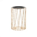 Fém kosaras kisasztal, 43 cm - JAIS