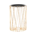 Fém kosaras kisasztal, 49 cm - JAIS