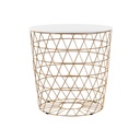 Fém kosaras kisasztal, 49,5 cm - AGATA